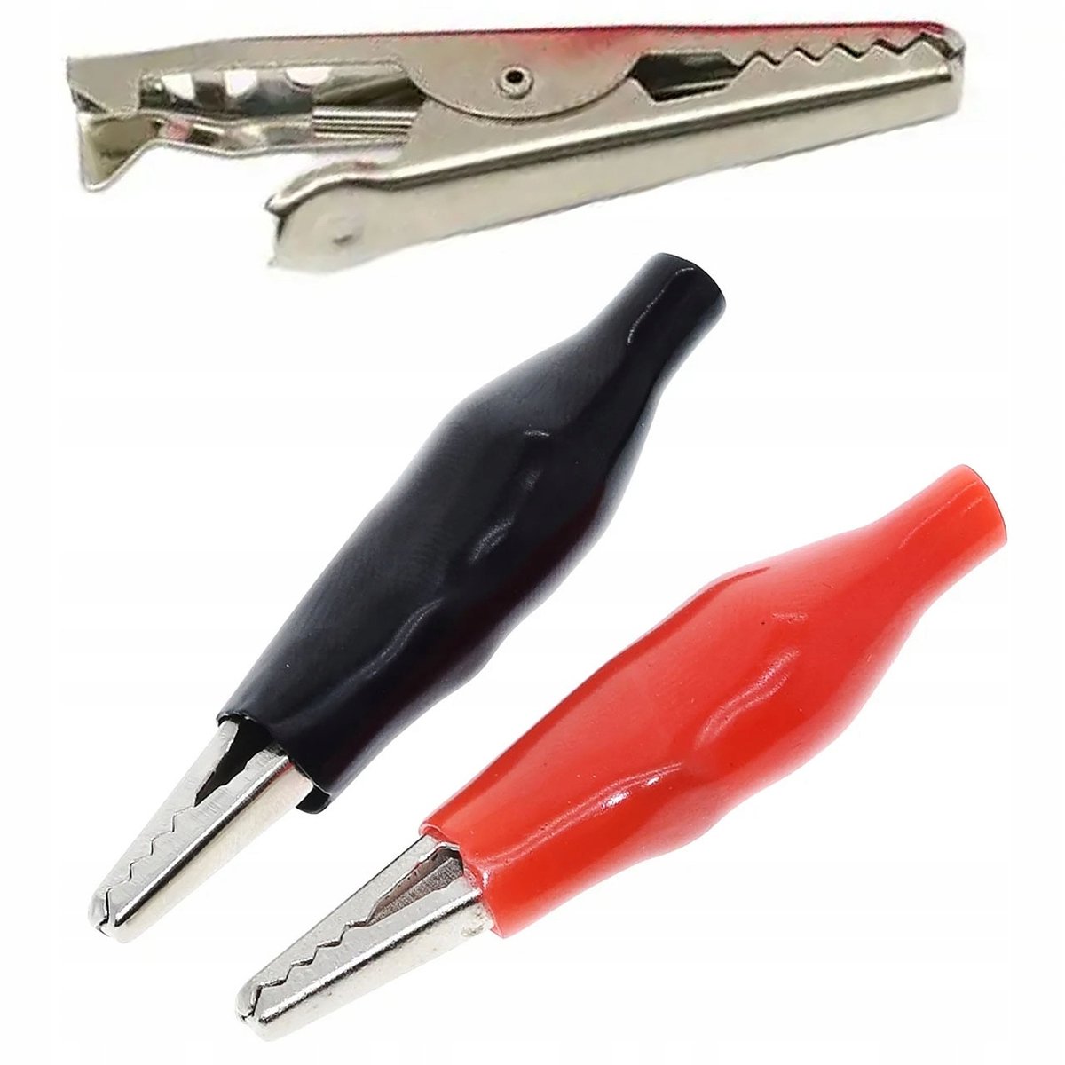 Krokodillenklem 2 stuks Zwart + Rood Geïsoleerd 4A
