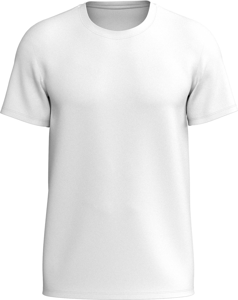 RELAKZ - Heren T-shirt - Ronde Hals - Organisch Katoen - 2 Pack - Wit - Maat S