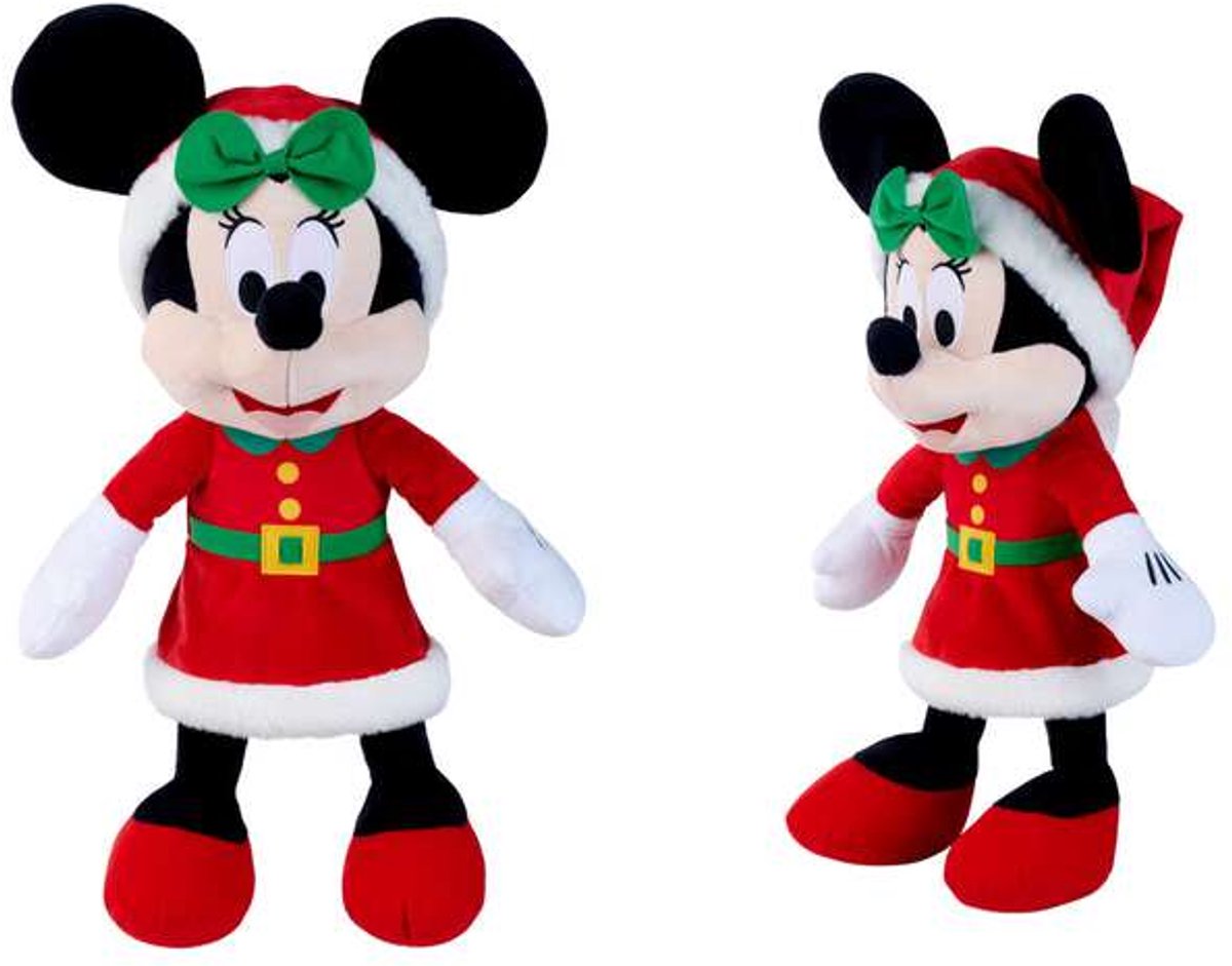 Pluche Disney - Minnie in Kerstmis pak (45cm)