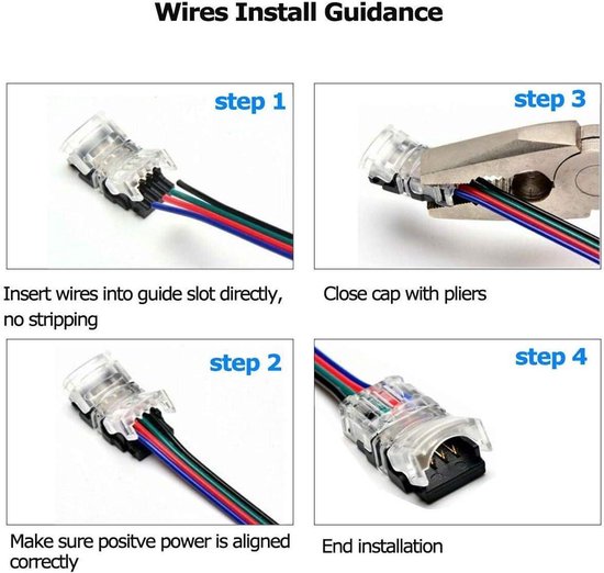 wecan 4 Pin Waterproof Cable Connector Set, 22 AWG, 28 cm Plug/Bushing