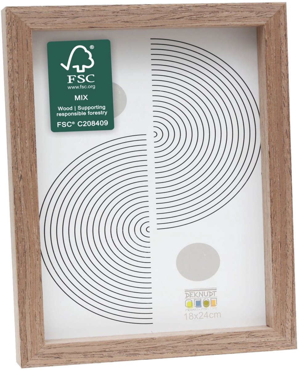 Deknudt Frames fotolijst - bruine houtkleur - strak - hout - FSC Mix - 18x24