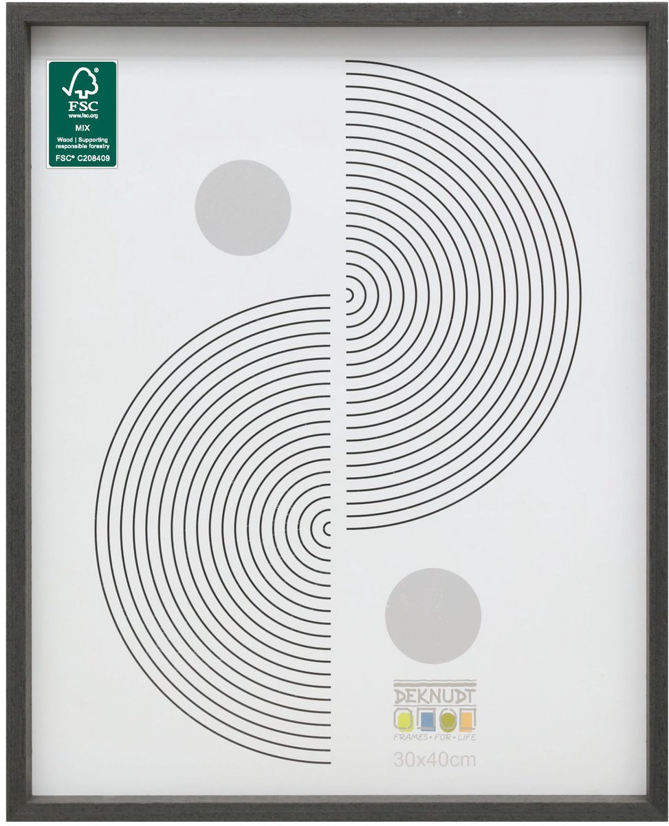 Deknudt Frames fotolijst - zwartgrijs - strak - hout - FSC Mix - 30x40