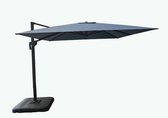 Bol.com MaxxGarden Zweefparasol - Tuin en Terras Parasol - Small Roma - 300 cm - Antraciet - Incl. Vulbare Parasolvoet tot 100 kg aanbieding