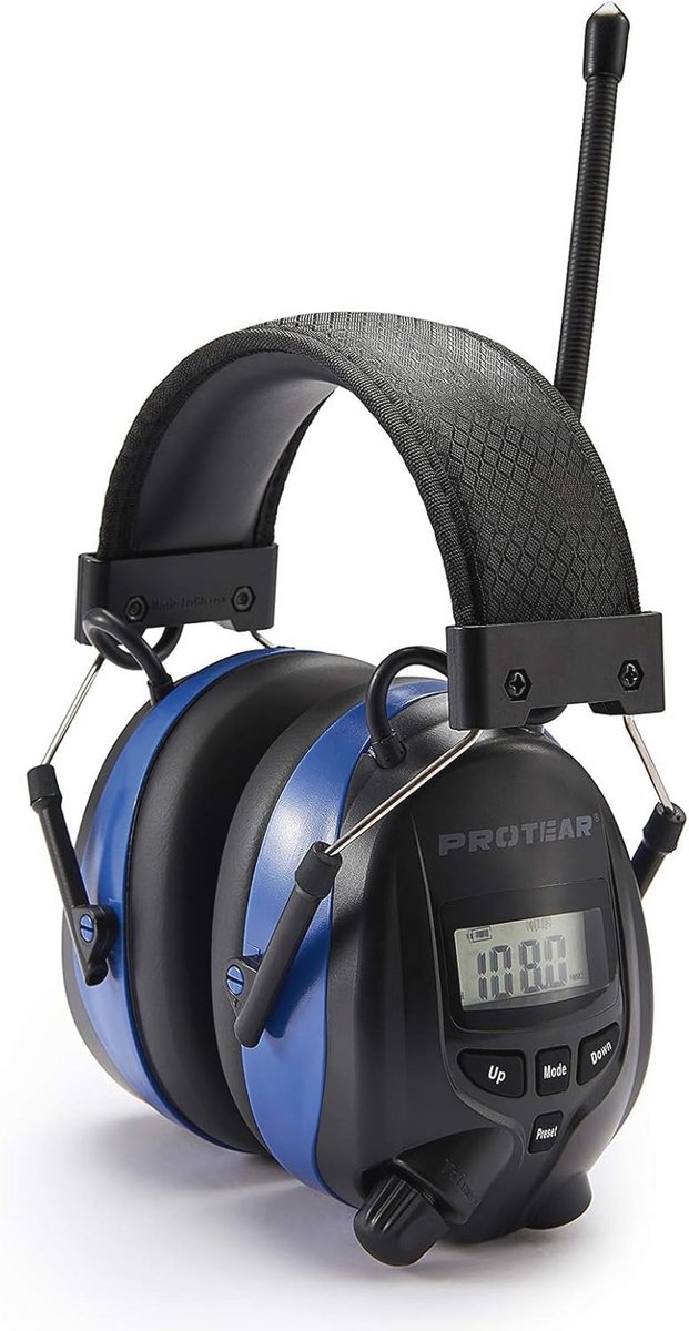 Oplaadbare Bluetooth Oorbeschermers met FM/AM Radio en Microfoon - Draadloze Hoofdtelefoon voor Werk en Industrie - SNR 30dB
