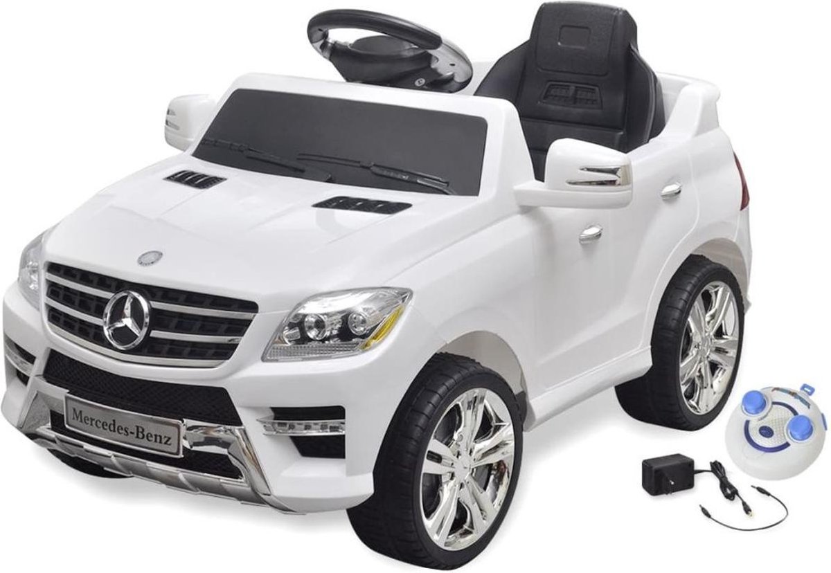 Elektrische Kinderauto Mercedes-Benz ML350 Wit 6V Met Afstandsbediening