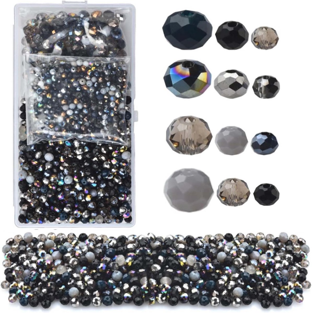 4000 stuks glazen zaadkralen, glazen kralen, 4 mm kralenset, pastelkralen voor draden met