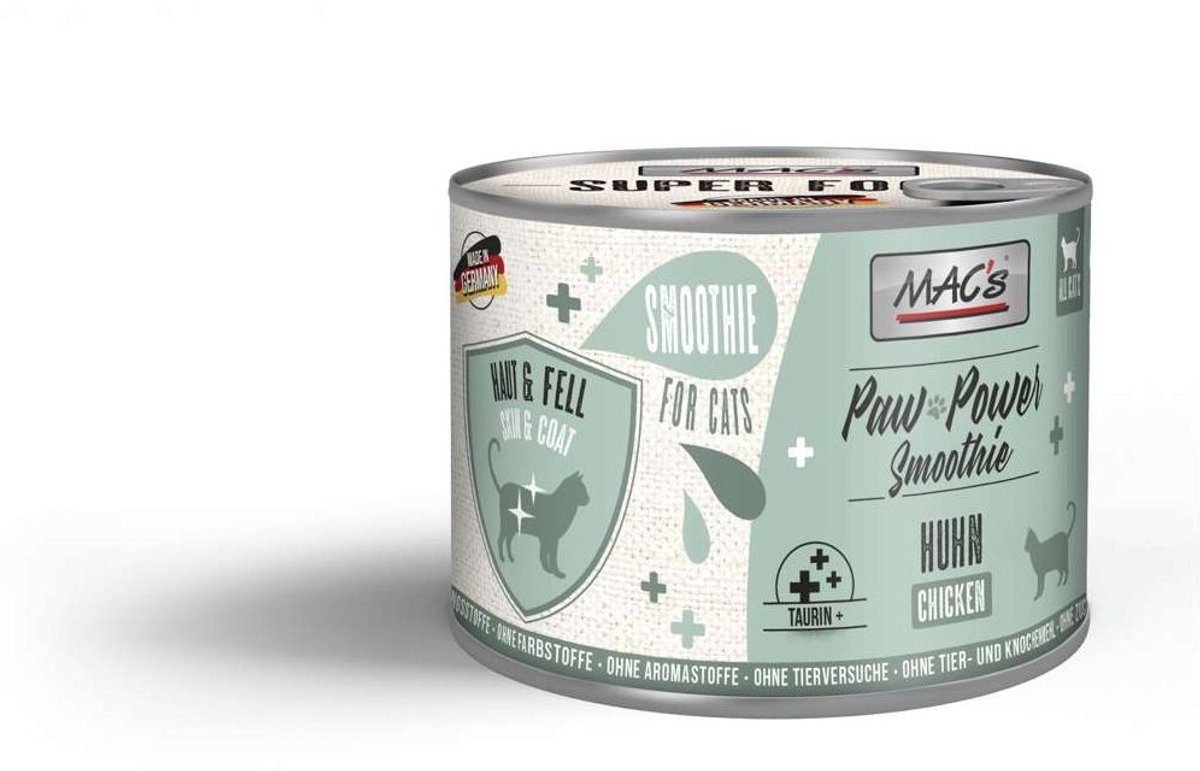 MAC's CAT - Paw Power Smoothie 6x200g - Kip - Huid & Vacht
