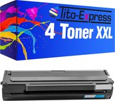 Tito-Express PlatinumSerie Toners 4x Samsung MLT-D1042S ML-1660 XL Zwart alternatief voor Samsung MLT-D1042S ML-1660