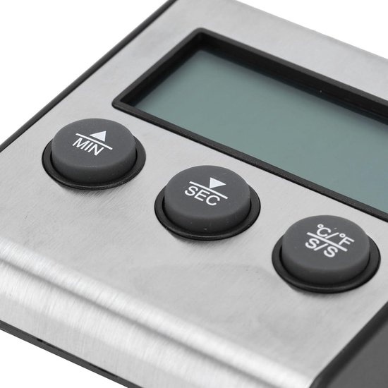 Digitale Vleesthermometer Met Alarm - Snelle & Nauwkeurige Keukenthermometer | Bereik 0-250°C | Met Magneet & Opvouwbare Sonde