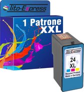 Set van 1x gerecyclede inkt cartridges voor Lexmark 24