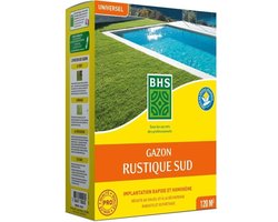 Graszoden - BHS - Rustiek Graszoden Zuid - 1kg, 40 m². Bestand tegen droge omstandigheden dankzij hoog zwenkgras. Snel en uniform.