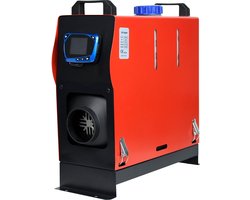 Aufun 8KW Diesel Standkachel, 12V Lucht Diesel Autoverwarming Luchtverwarming Diesel Verwarming met Afstandsbediening, LCD Schakelaar voor Auto RV Boten Vrachtwagen Camper (Rood met LCD-afstandsbediening)