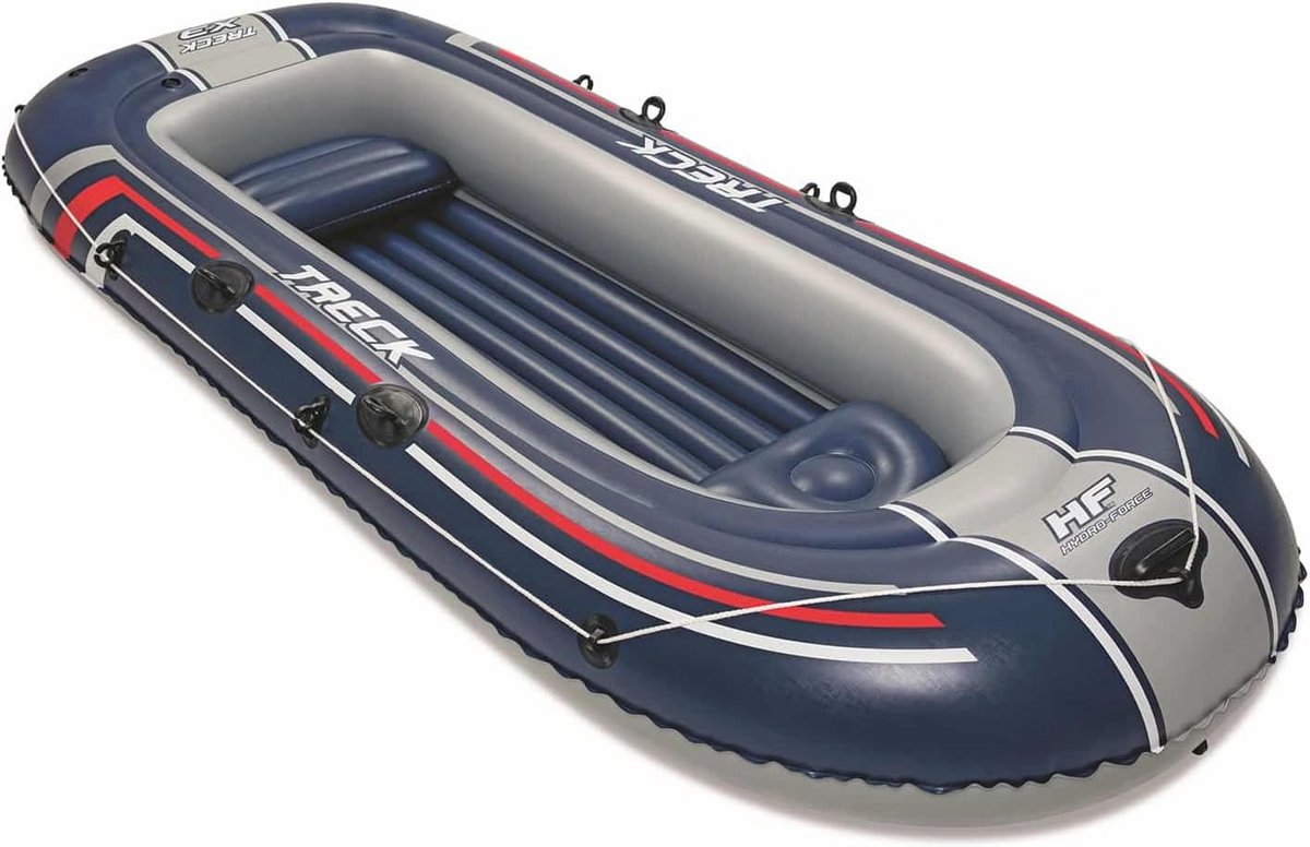 Opblaasbare boot voor 3 volwassenen en 1 kind - 307 x 126 x 39 cm