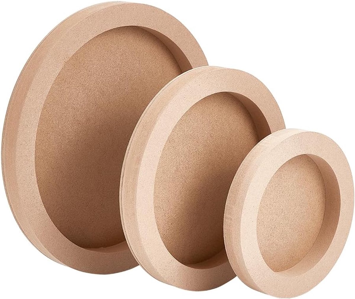 Ronde Hout Canvas Boards - 3 Stuks voor Schilderen en Ambachten in Diverse Maten