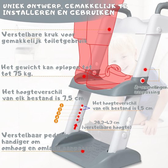HOTUT Opvouwbare Toiletbril, Reis-Toiletbril voor Kinderen