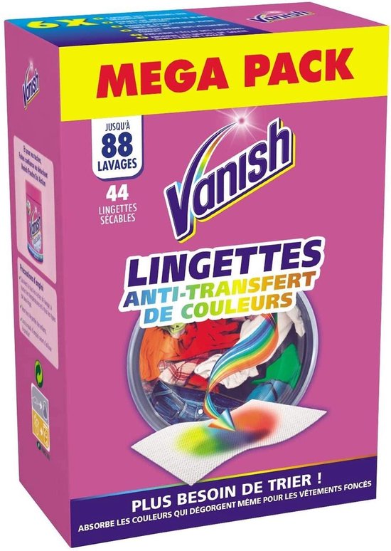 Vanish lingettes Antiflecken de Farben x 44 – Lot de 2