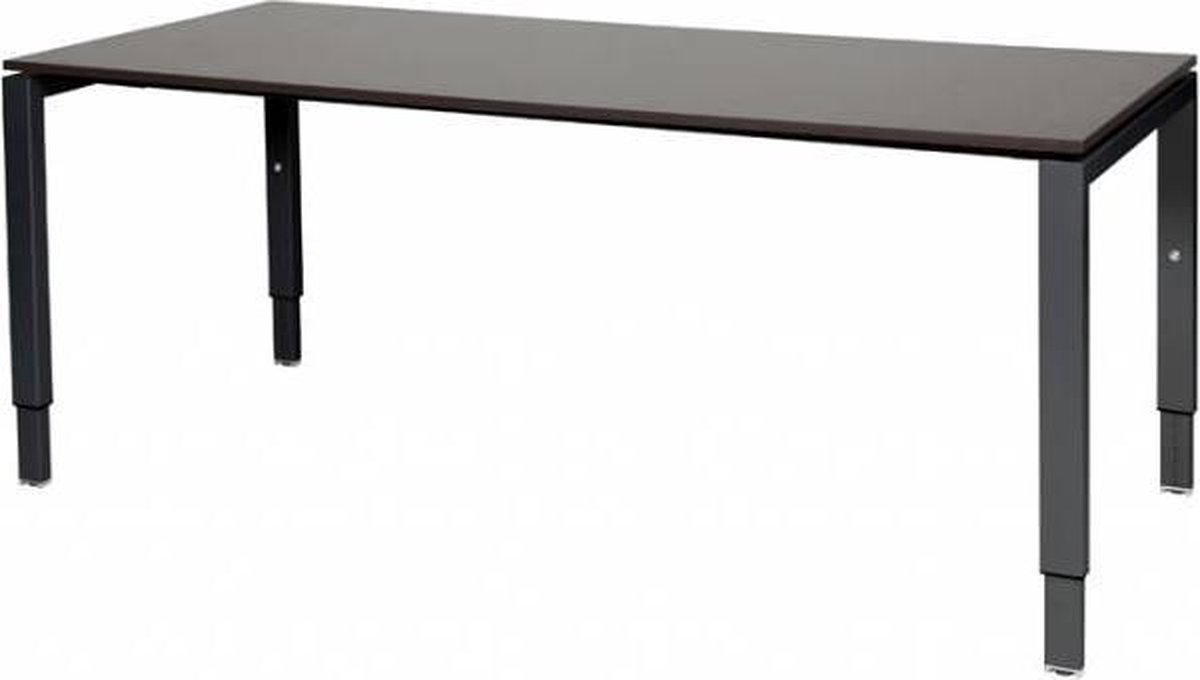 Verstelbaar Bureau - Domino 180x90 logan - zwart frame