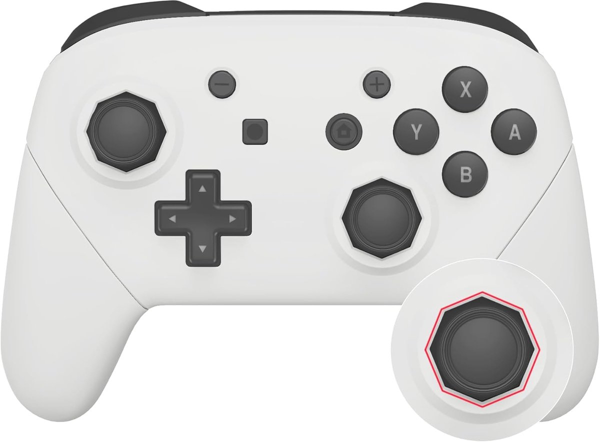 Achthoekige Stokken met Poort Voorplaat en Achterplaat voor Switch Pro Controller - DIY Vervangende Grip Behuizing