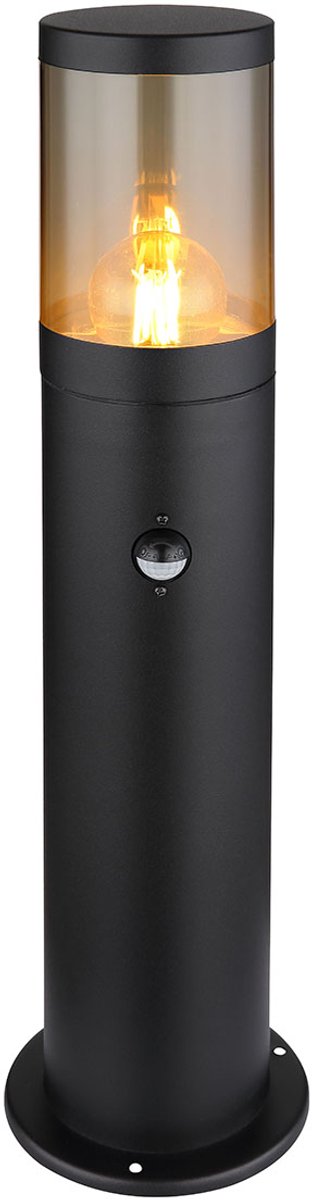 Globo - vloerlamp - Xeloo - zwart - metaal - Ø 14cm - E27 - 32015BSS