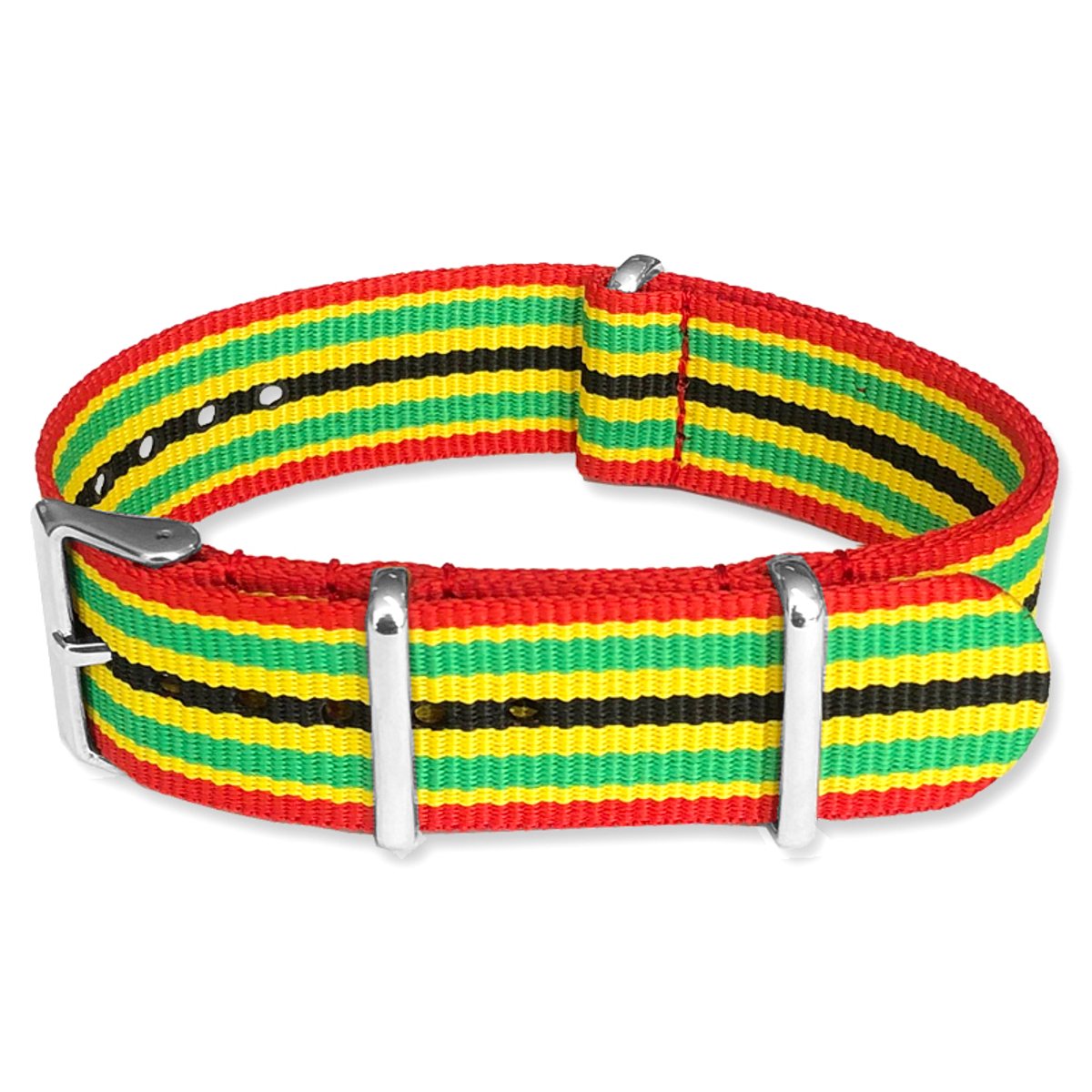 NATO Horlogeband G10 Military Nylon Strap - Original NATOS.com® - Rasta - Reggae 20mm