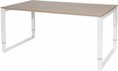 Verstelbaar Bureau - Plus 160x90 Havana Kersen - wit frame