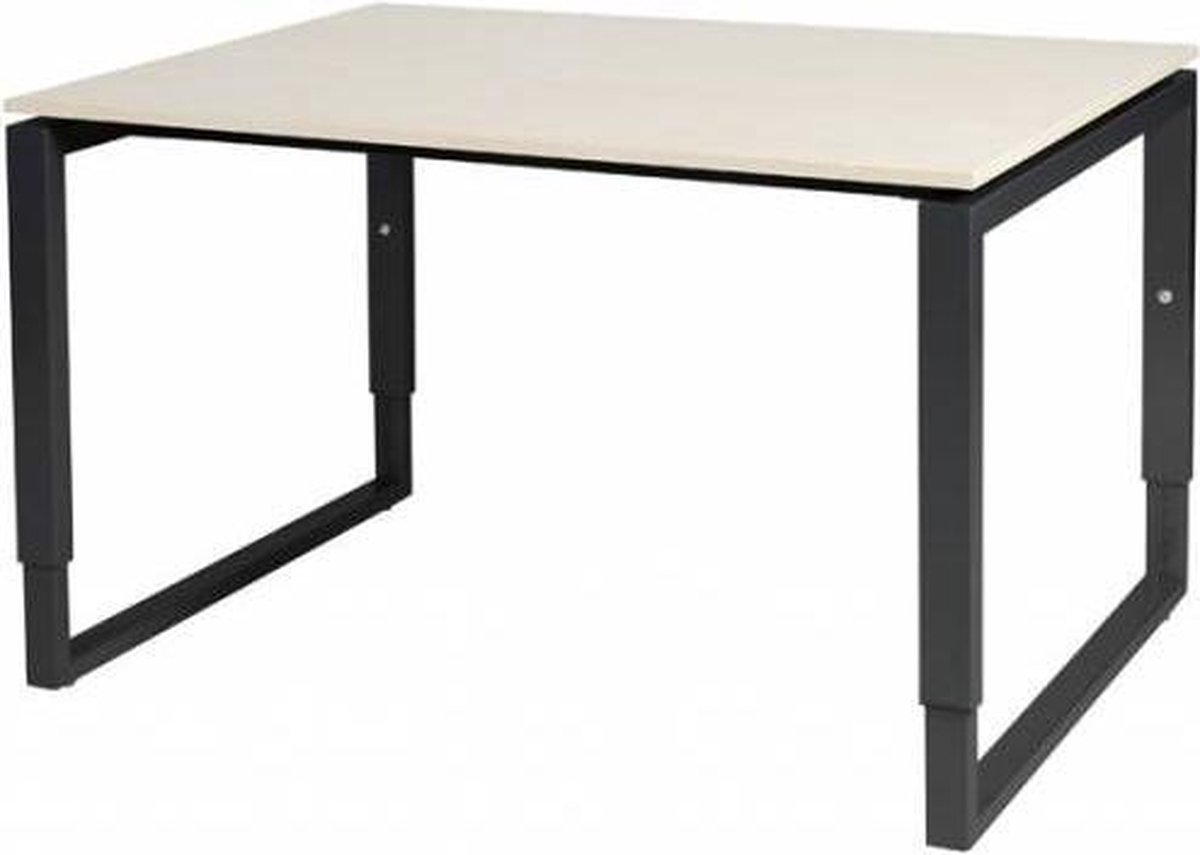Verstelbaar Bureau - Plus 120x90 Eiken - zwart frame