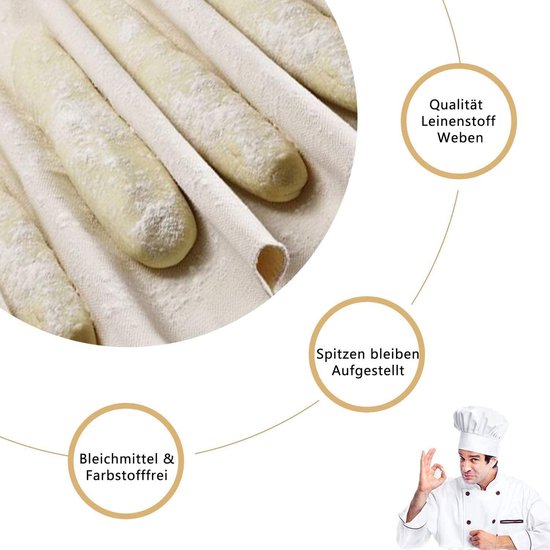 Robin Goods® Linnen doek voor het bakken van brood - Deegdoek gemaakt van 100