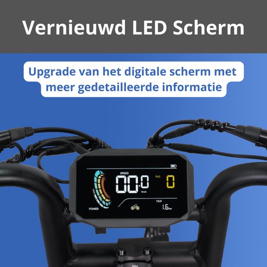 V20 Mini Fatbike – Elektrische Fatbike 2025 – 16 Inch – Legaal op de weg – 50 km Actieradius - Niet opvoerbaar – Hydraulische remmen – Alarm – 2 Jaar Garantie - Zwart — afbeelding 5