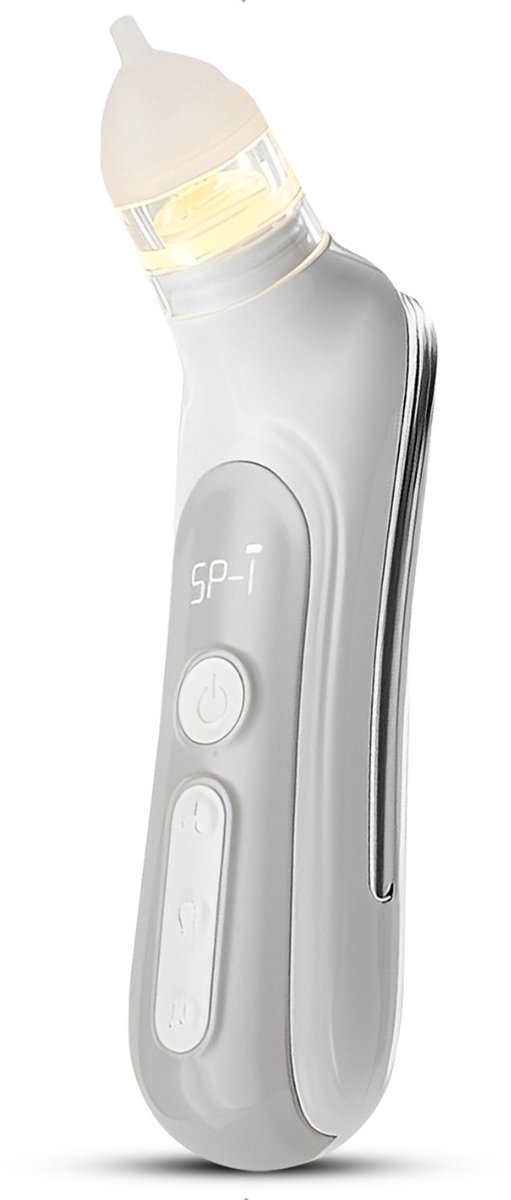 Goedkoopste Luxegoed® Elektrische Neusreiniger voor Baby’s met Muziek en Licht – Neuspeer - Aspirator - Neuszuiger - USB-compatibel - Incl. Verzorgingssetje - Neusreiniger baby elektrisch - Baby neuszuiger – Grijs
