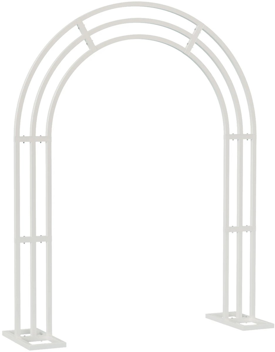 Betaalbare Goederen® pergola - wit - metalen tuinboog - pergola aluminium - pergola's - rozenboog - rozenboog metaal - tuinboog metaal