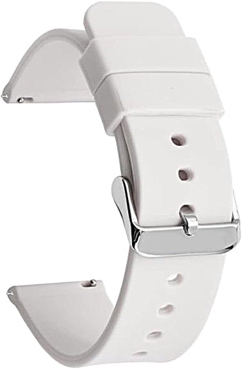 silicone-horlogeband-horlogebandje-22mm- wit-soepel-stevig-soft-22 mm-siliconen