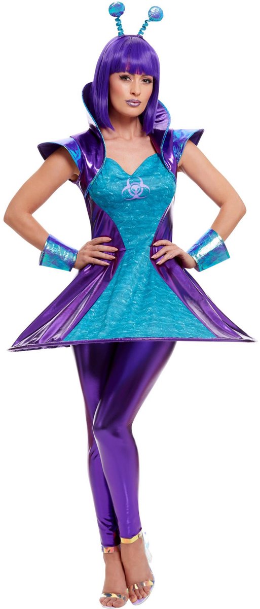 Smiffys - Alien Lady Kostuum - M - Multicolours