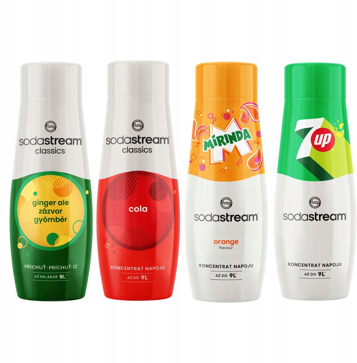 SodaStream - Limonadesiroop Collectie - Kola - Mirinda - 7Up - Gemberbier