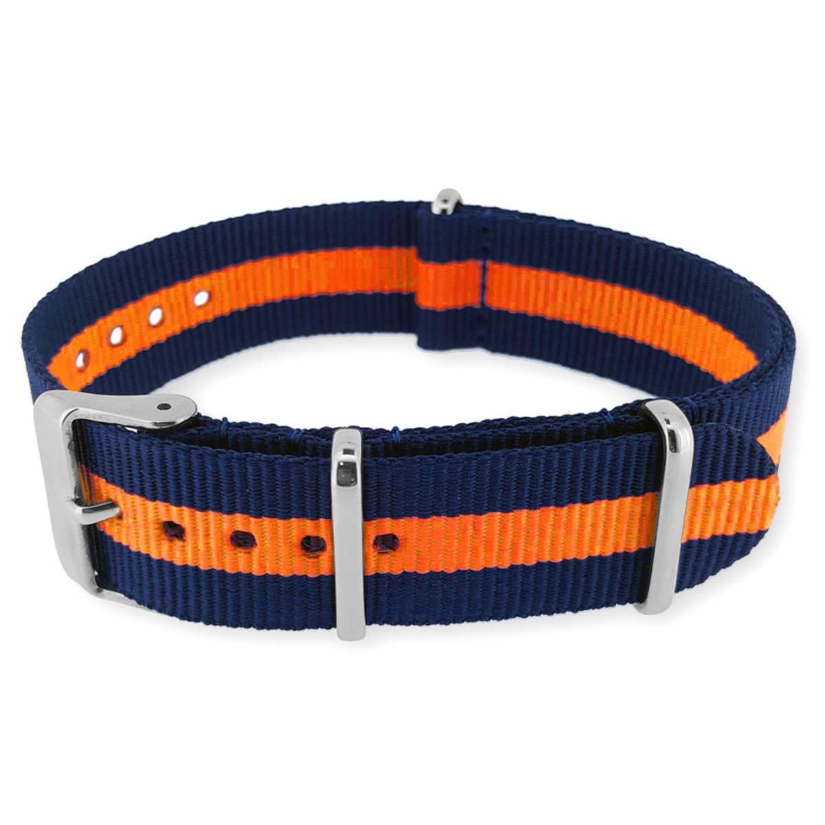 NATO Horlogeband G10 Military Nylon Strap - Original NATOS.com® - Regimental Blauw Oranje 18mm