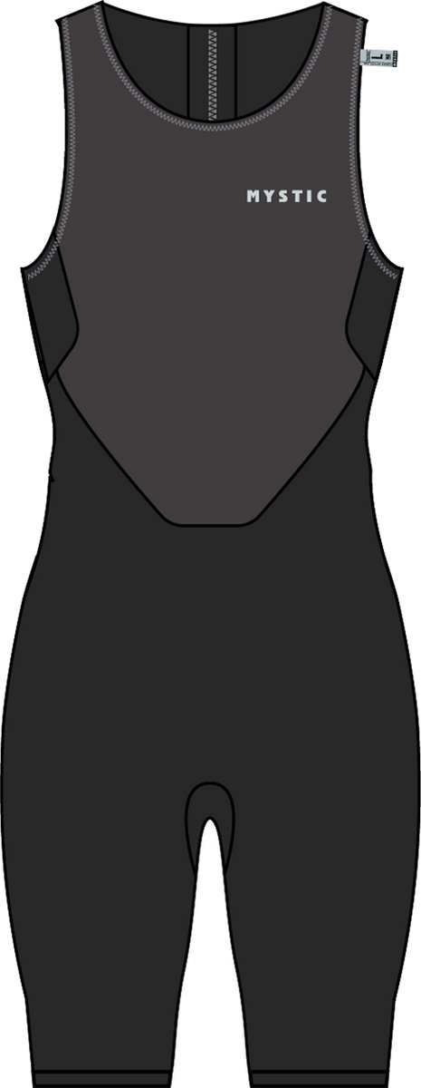 2025 Mystic Heren Surf Short John - Black