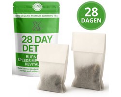 Xtrazz® Afslankthee - Detox thee - 28 Dagen - Eetlust Onderdrukkend - Afvallen & Afslanken - Matcha