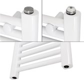 Bol.com Elektrische badkamerradiator met verwarmingselement 900W 600x1500 mm wit recht met zijaansluiting LuxeBath aanbieding