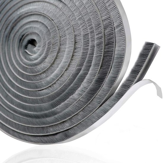 Tochtstrip - Tochtstopper - Tochtrol - Tochtband Zelfklevend - Tochtstrips voor Deuren - Deur en Raam - Tochtborstel - Rol - 5 Meter