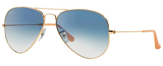 Ray-Ban Aviator RB3025 Zonnebril - Goud/Blauw - 58mm