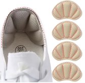 2 paar hielgrepen voor te grote schoenen, zelfklevende schoenpads voor dames en heren, antislip hielkussens, inlegzolen, anti-blaren schoenkussentjes tegen uitglijden en wrijven (beige)