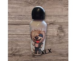 Bedrukte bidon met hondje en diploma A, Zwemdiploma, Bidon, Waterfles, Drinkfles, XLX®