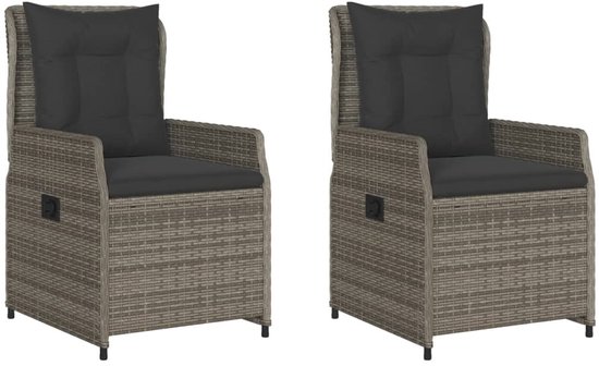Terrasstoelen - vidaXL - Tuin - Grijs - Taupe Loungestoelen