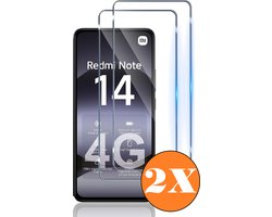 Screenprotector geschikt voor Xiaomi Redmi Note 14 4G Screen Protector - gehard Glas Tempered Glass - 2 Stuks