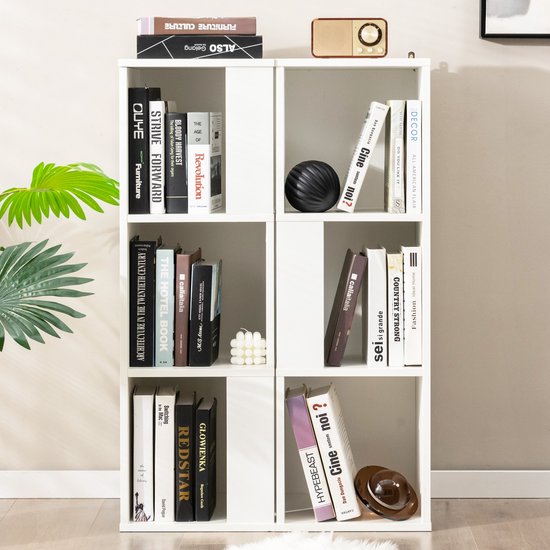 COSTWAY Boekenkast, staand rek met 8 open vakken