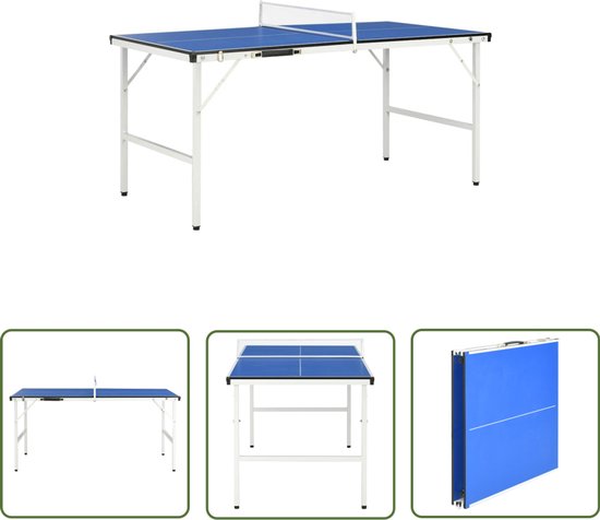 vidaXL Tafeltennis - Tafeltennisspeelgoed - Tafeltennistafel met net 5 feet 152x76x66 cm blauw - Tennisspel - Binnensportief - Sporttafel