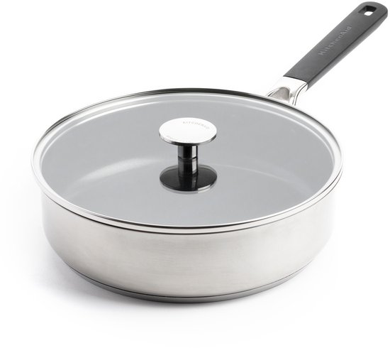 KitchenAid Classic Stainless Steel Stoofpan 26cm - 3,6L- Inductie - PFAS-vrij