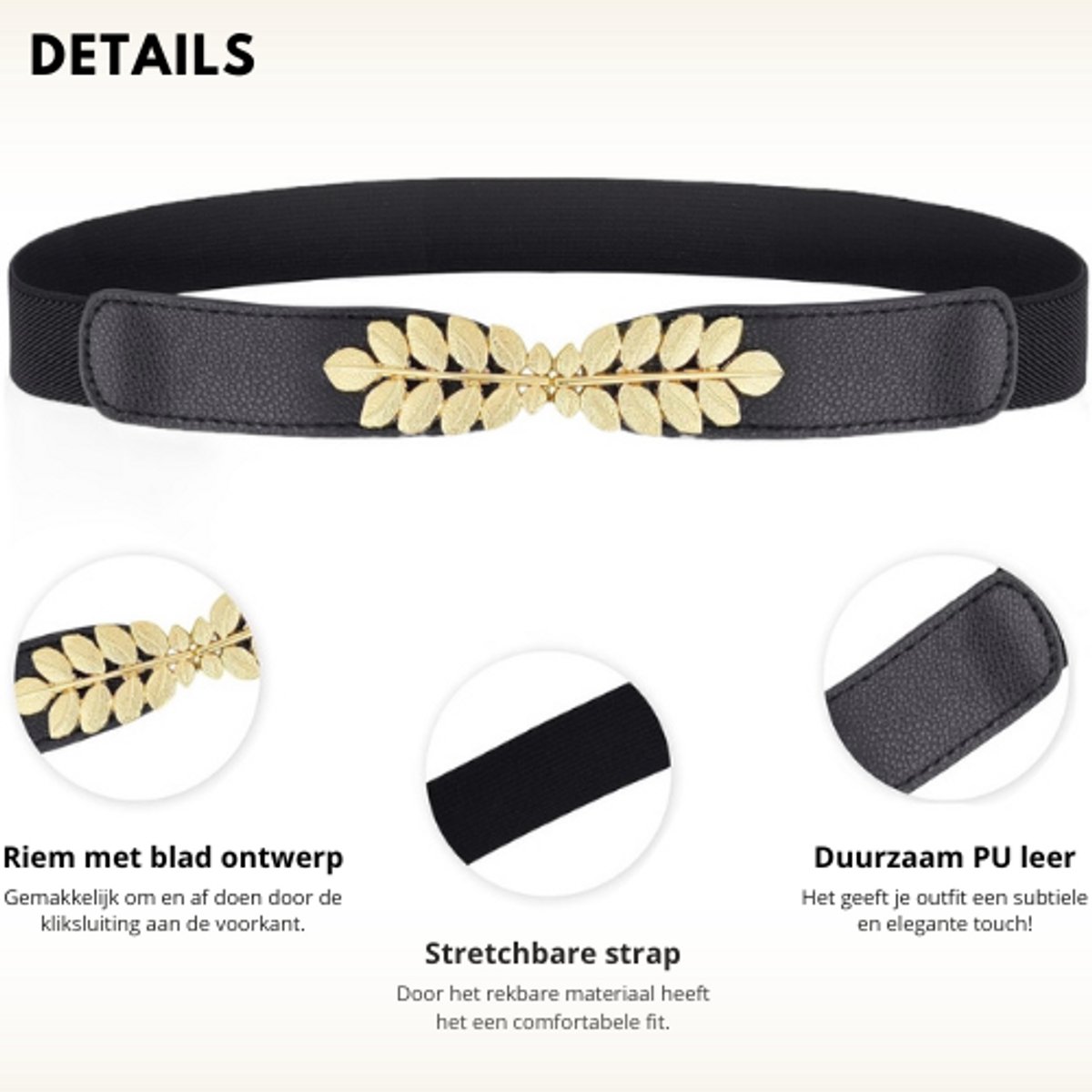Leuke Stretch Riem Ringen Wit - Via Villaggio