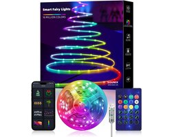 Sounix Led strip - 10 meter met Smart App en Afstandsbediening - RGB - Dimbaar - IP 65 - Smart LED light verlichting - Led-strips - Timer en muziek modus