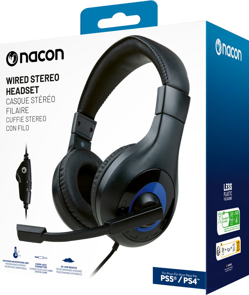 Bigben Stereo Gaming Headset V1 - PS4 & PS5 - Zwart