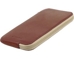 StilGut - Telefoon Etui - Hoogwaardig Leer - Perfecte Pasvorm cognac - 8 x 15cm